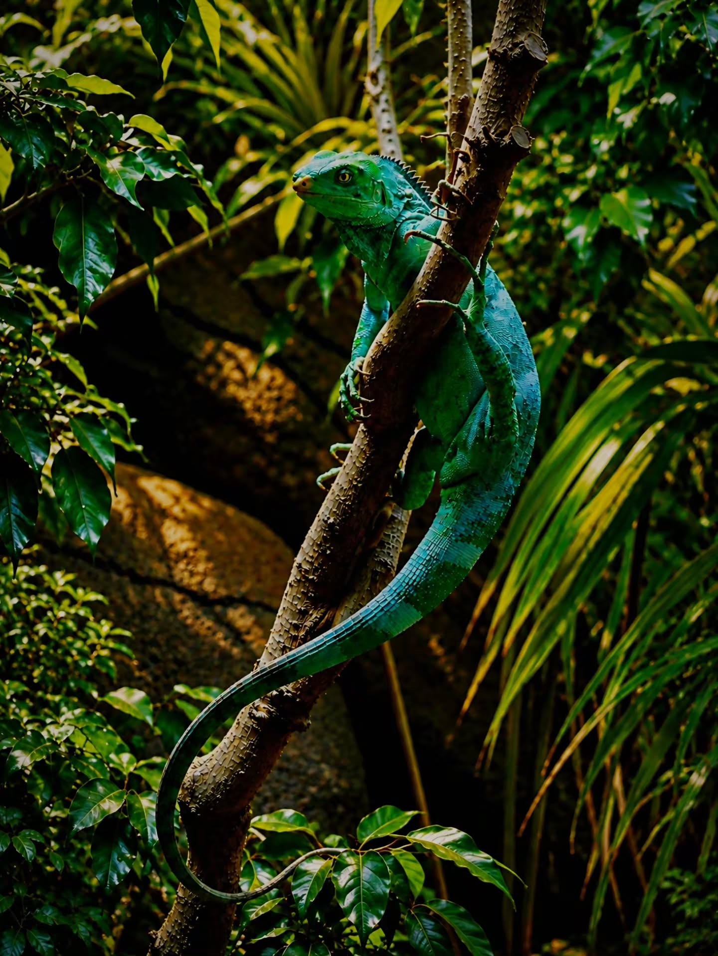 Emerald scales, ancient instincts - Fijian iguana 💚