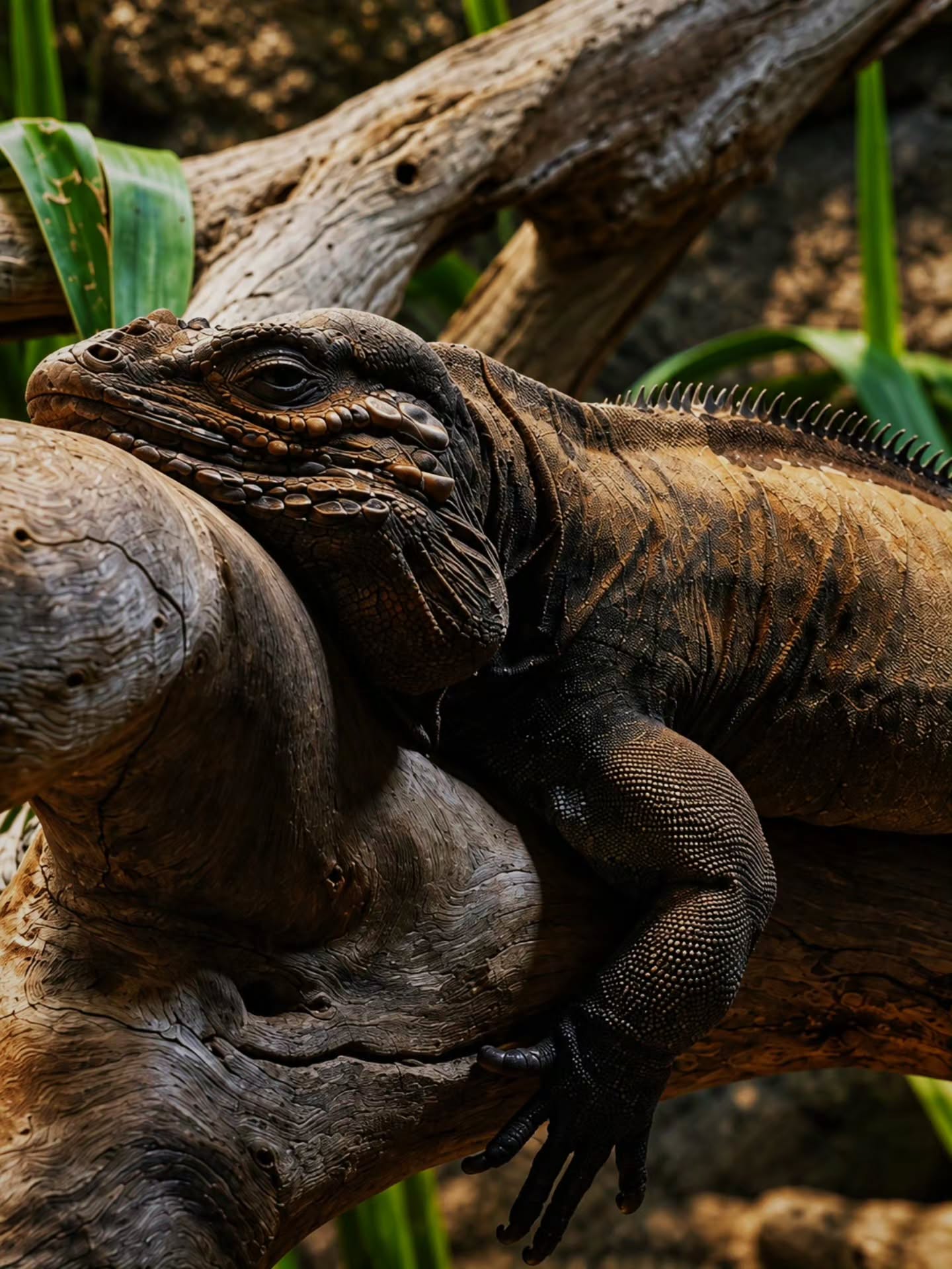 A relic of the wild, carrying centuries in every scale - Rhinoceros Iguana 🤎